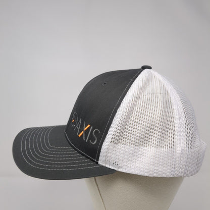Axis Snapback Trucker Hat Gray OS Adjustable Embroidered Mesh Back Richardson