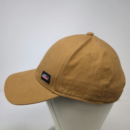 Dickies Snapback Hat Brown One Size Structured Canvas Work Logo Patch Adjustable