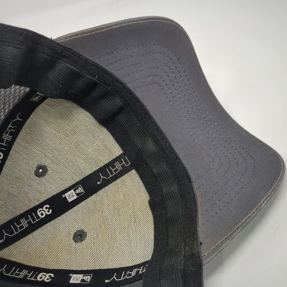 New Era NFL Dallas Cowboys Hat Cap Gray L Mesh Stretch Fit Star Logo Blue Brim