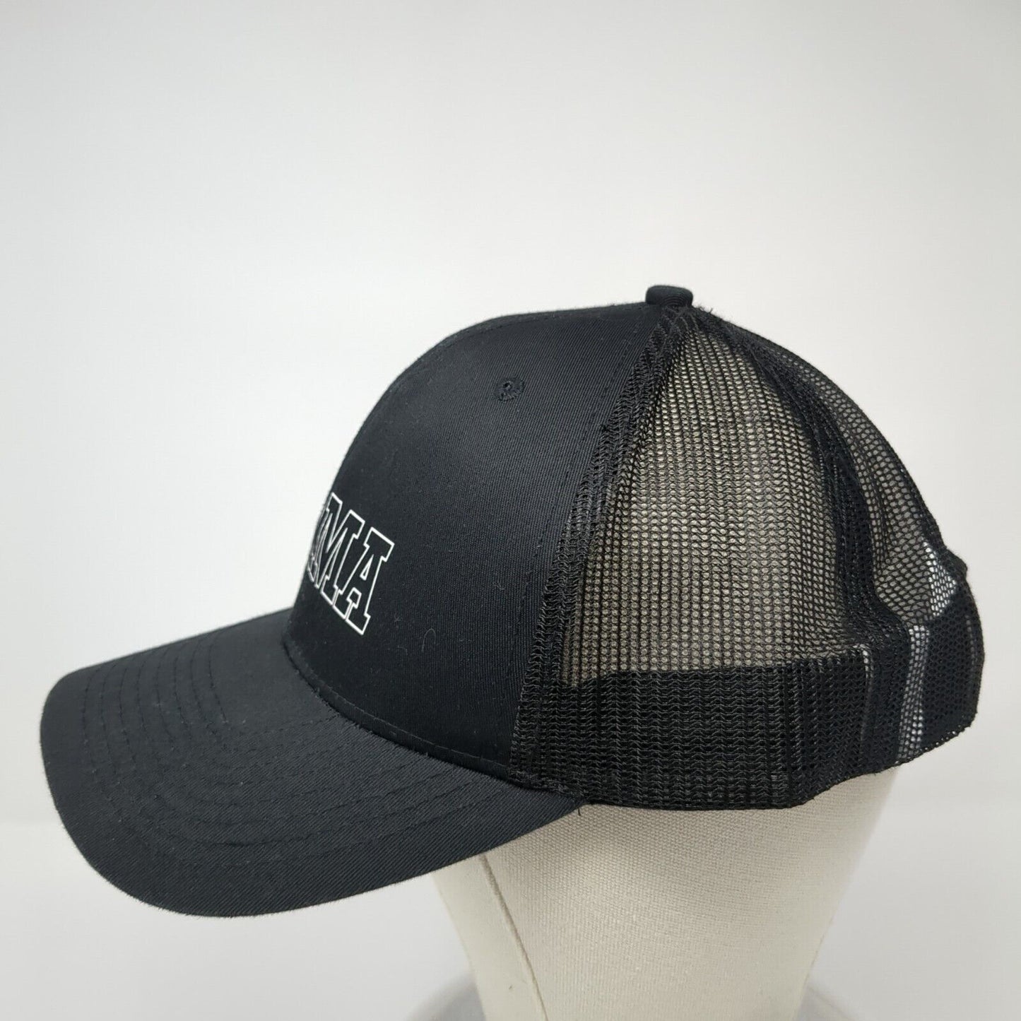 PARMA Snapback Trucker Hat Black One Size Adjustable Mesh Back NV Caps