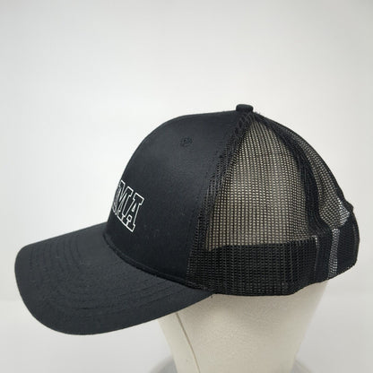 PARMA Snapback Trucker Hat Black One Size Adjustable Mesh Back NV Caps