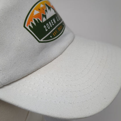 208EN LLC Est. 2021 Slideback Hat White OSFA Adjustable Solid Outdoor