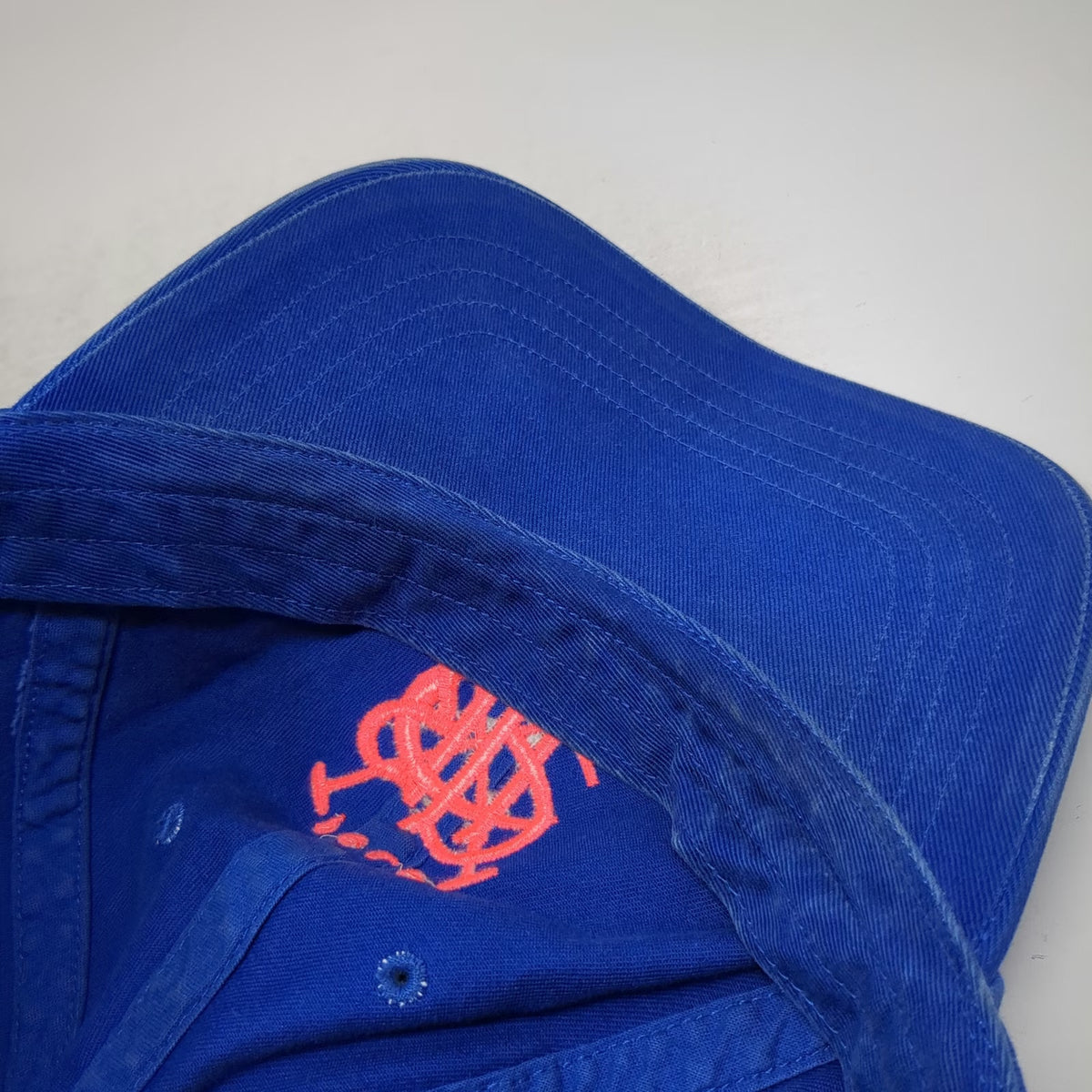 Polo Ralph Lauren Baseball Cap Blue Pink One Size Monogram Crossed Mallets Hat