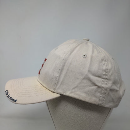 American Flag Snapback Hat Tan One Size Embroidered Life Is Good