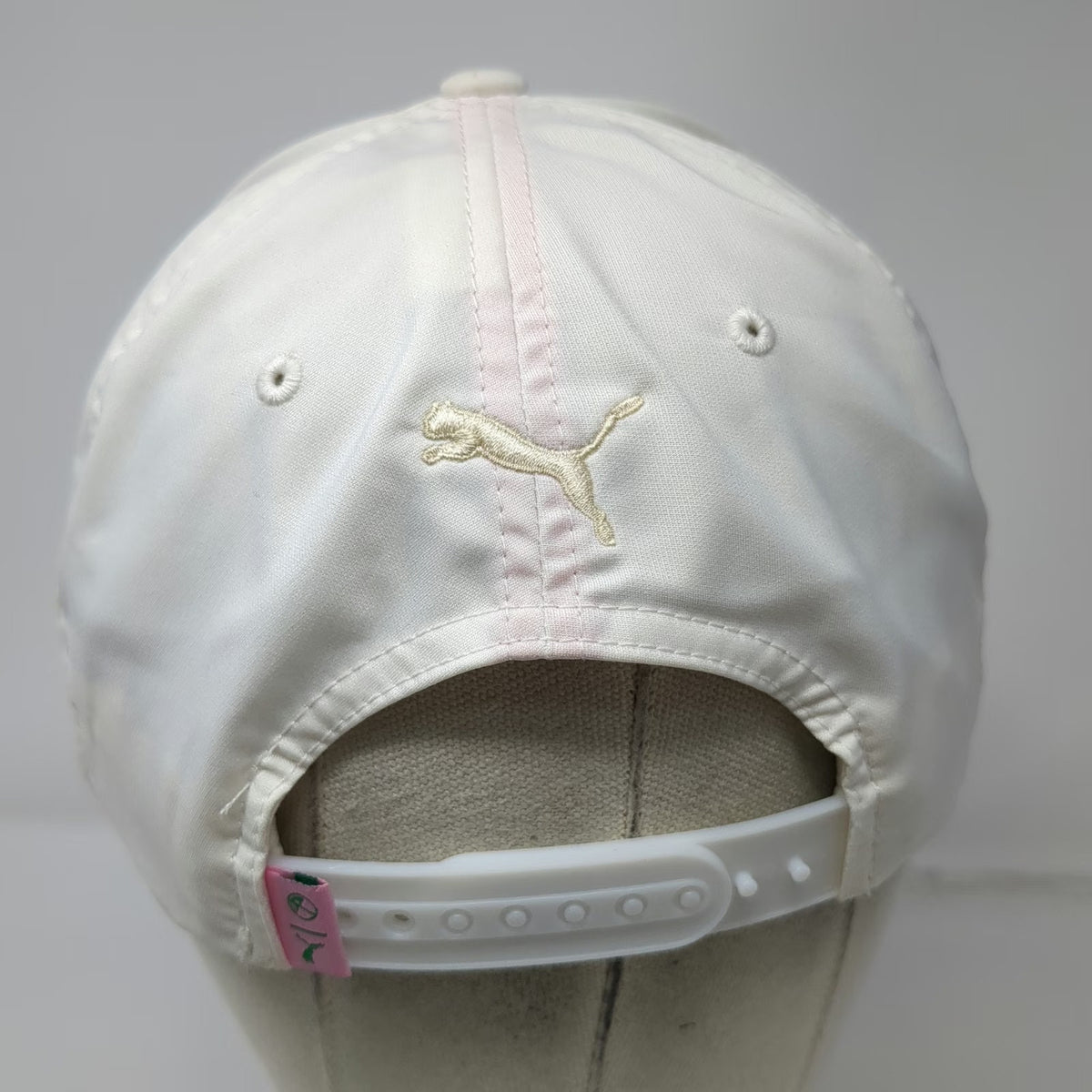 Puma 5 Panel Hat White One Size Arnold Palmer Drink Graphic Rope Pink Underbrim