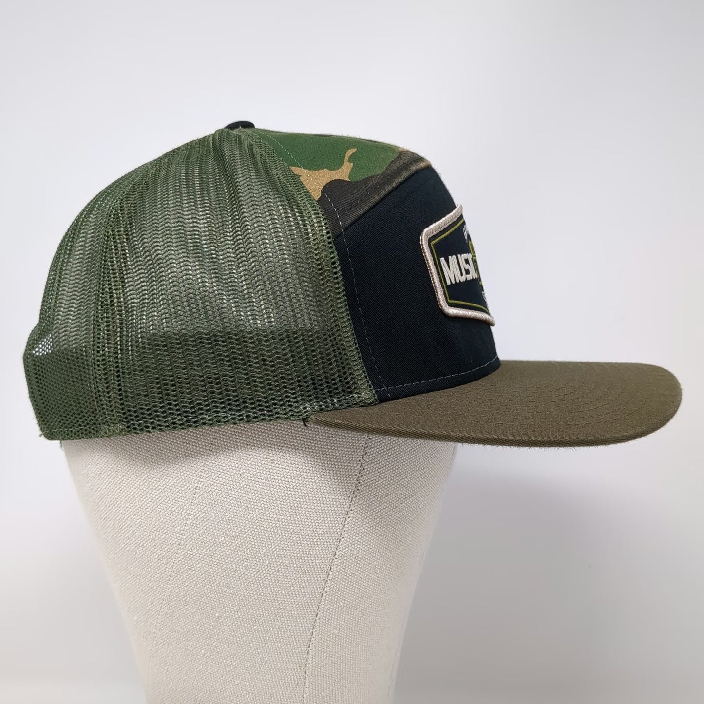 Richardson Trucker Hat Green One Size Gordy's Hwy 30 Music Fest Camo Snapback