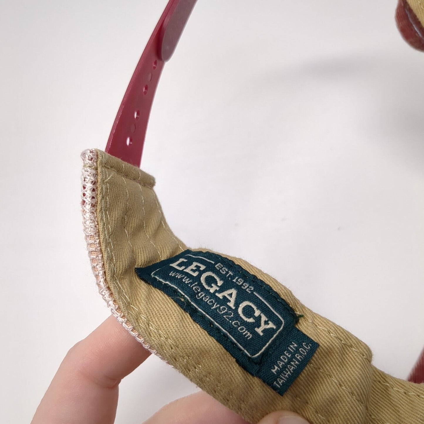Hangout Snapback Sun Visor Hat Red One Size Adjustable Embroidered Legacy