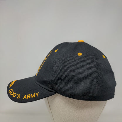 God's Army Strapback Hat Black OSFM Embroidered KYS Design 6 Panel