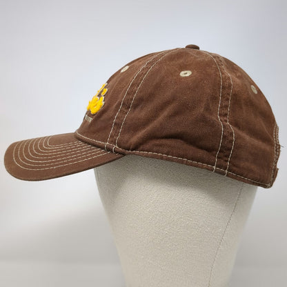 Cabela's Baseball Cap Brown OSFM Contrast Stitch Embroidered Logo Hat Outdoor