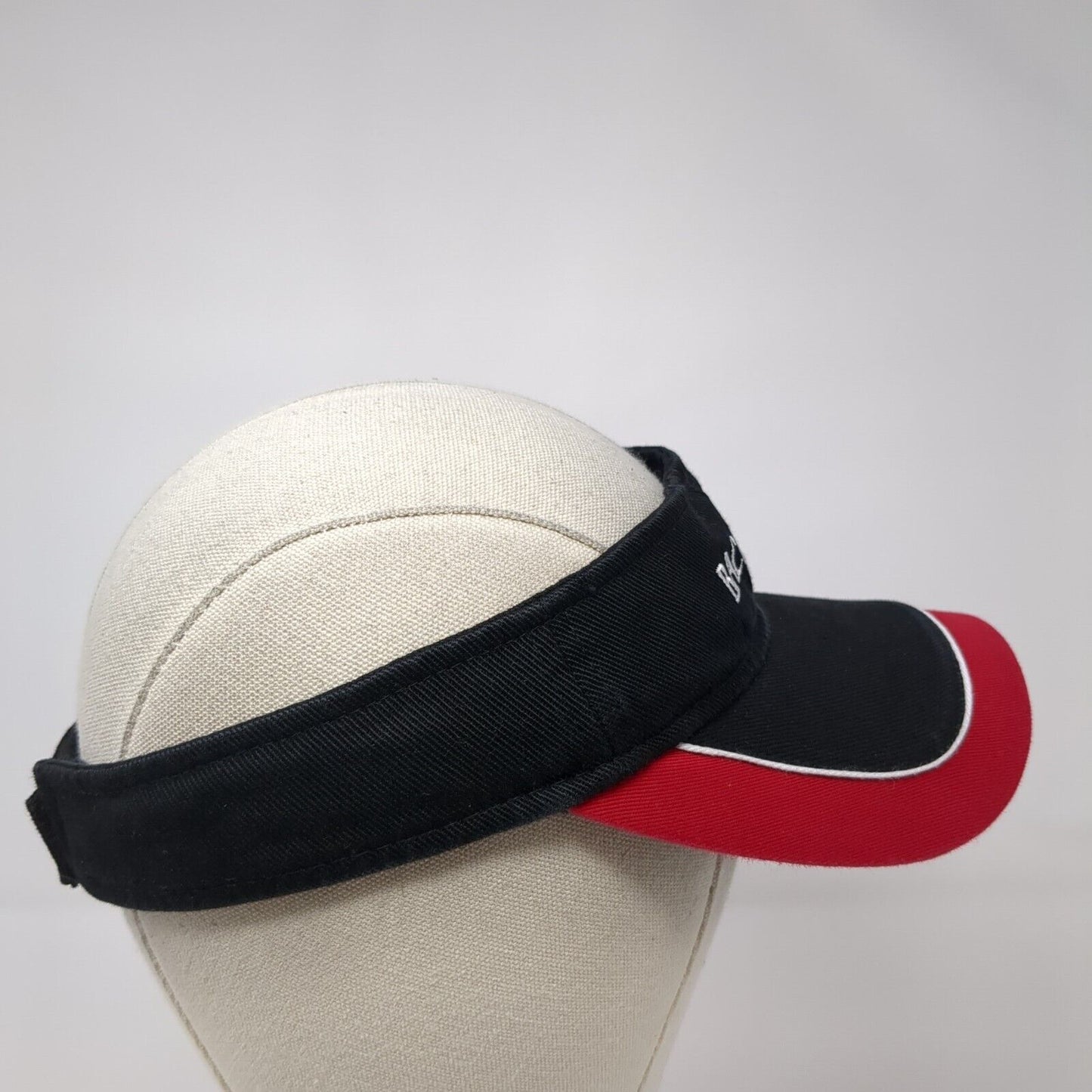 Bacardi Strapback Sun Visor Hat Black One Size Adjustable Colorblock