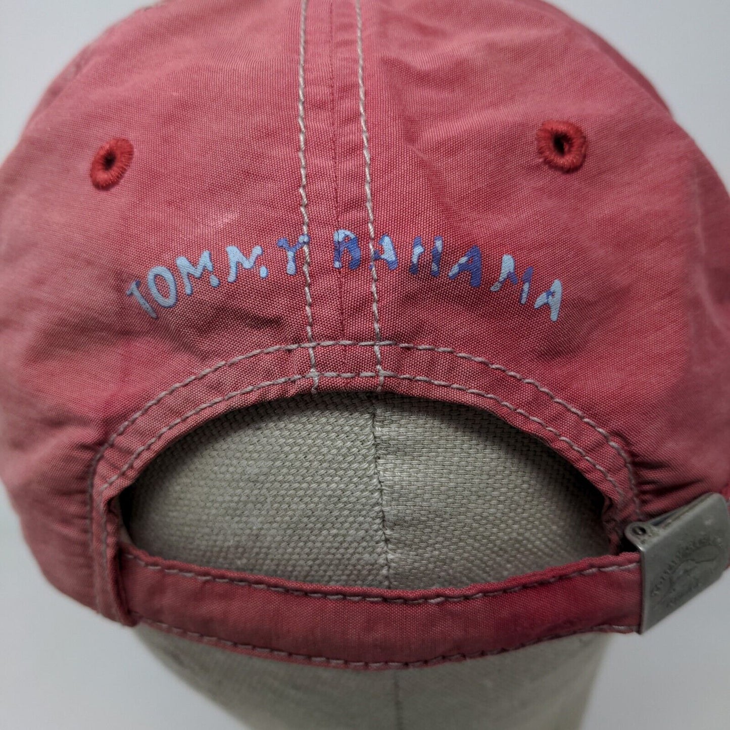 Tommy Bahama Relax Men's Slideback Hat Red Adjustable Cotton Nylon Graphic Logo