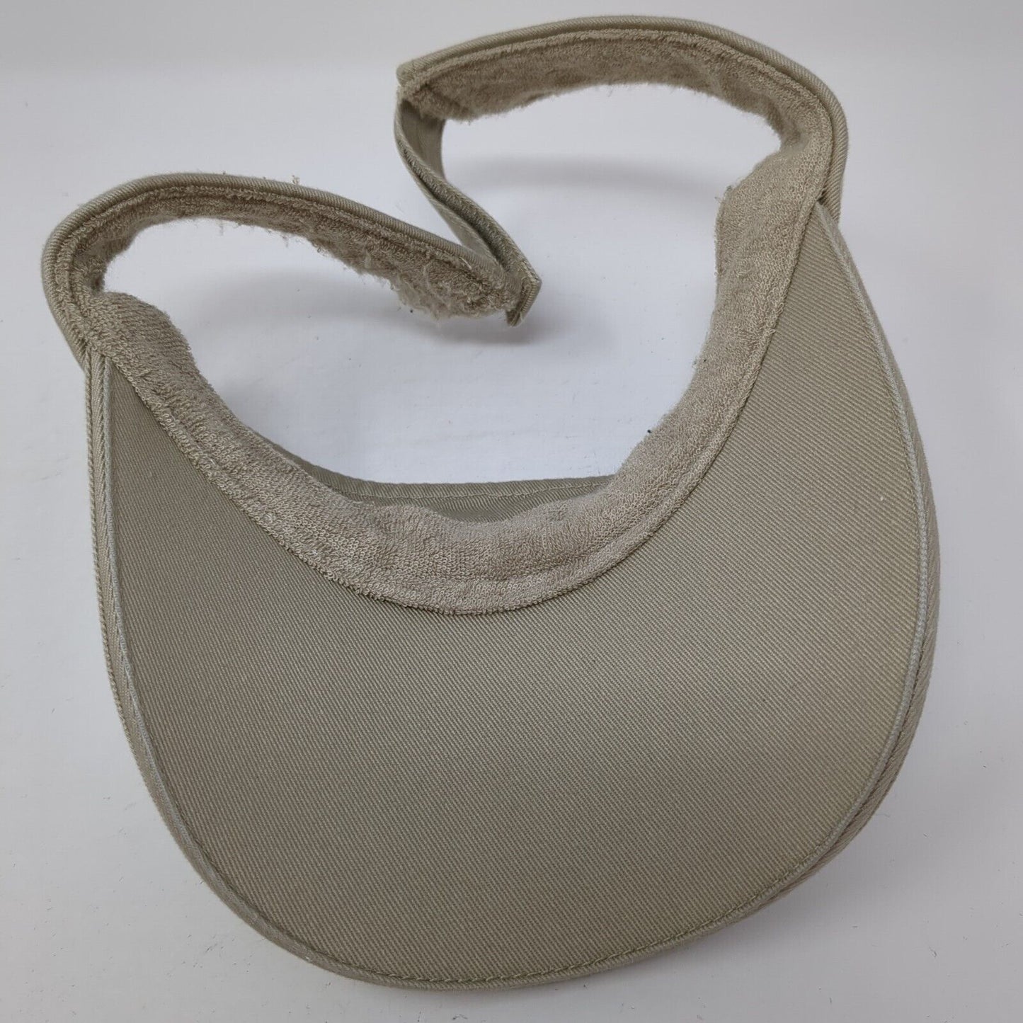Unbranded Strapback Sun Visor Hat Tan One Size Adjustable Lightweight Blank