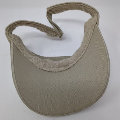 Unbranded Strapback Sun Visor Hat Tan One Size Adjustable Lightweight Blank