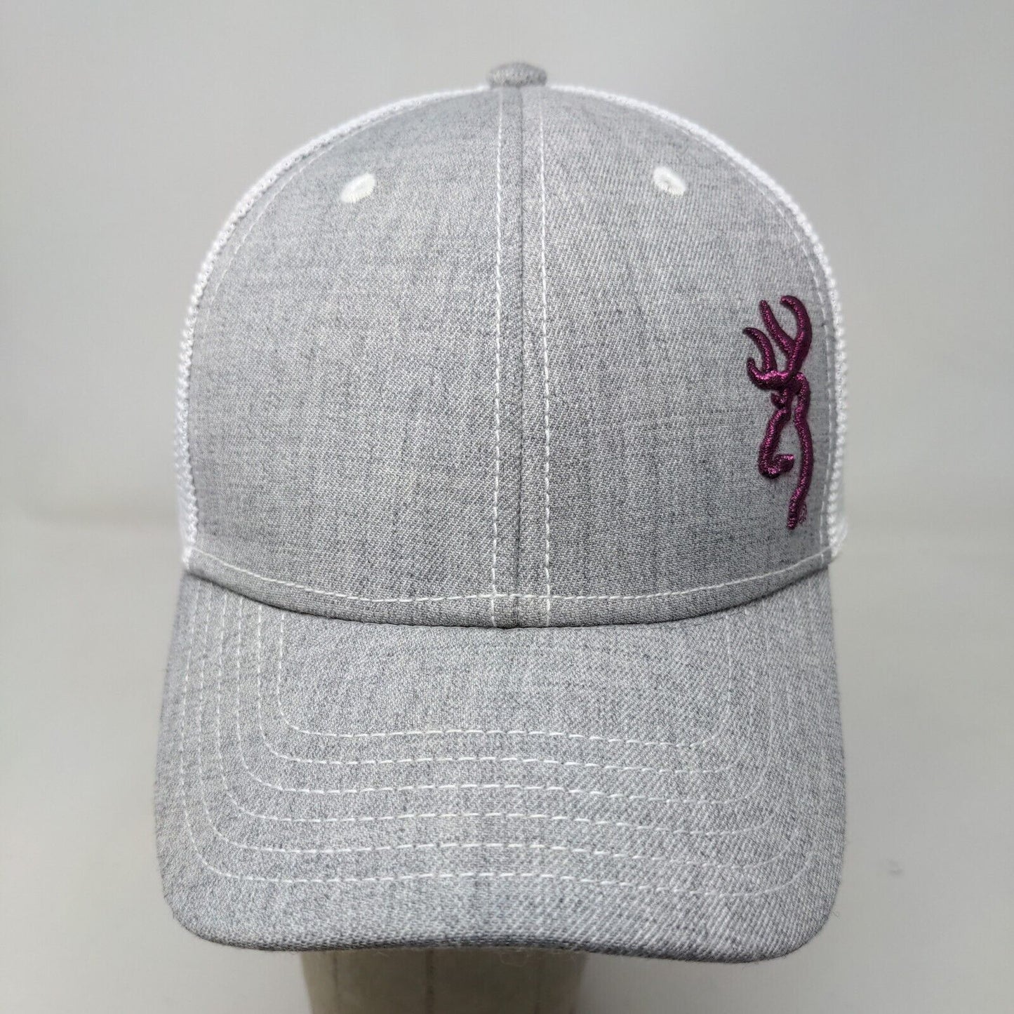 Browning Women's Strapback Mesh Back Hat Gray OSFM Embroidered Logo