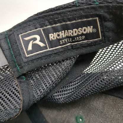 Richardson Trucker Hat Green Camo One Size Barbarian Brewing Wolf Patch Snapback