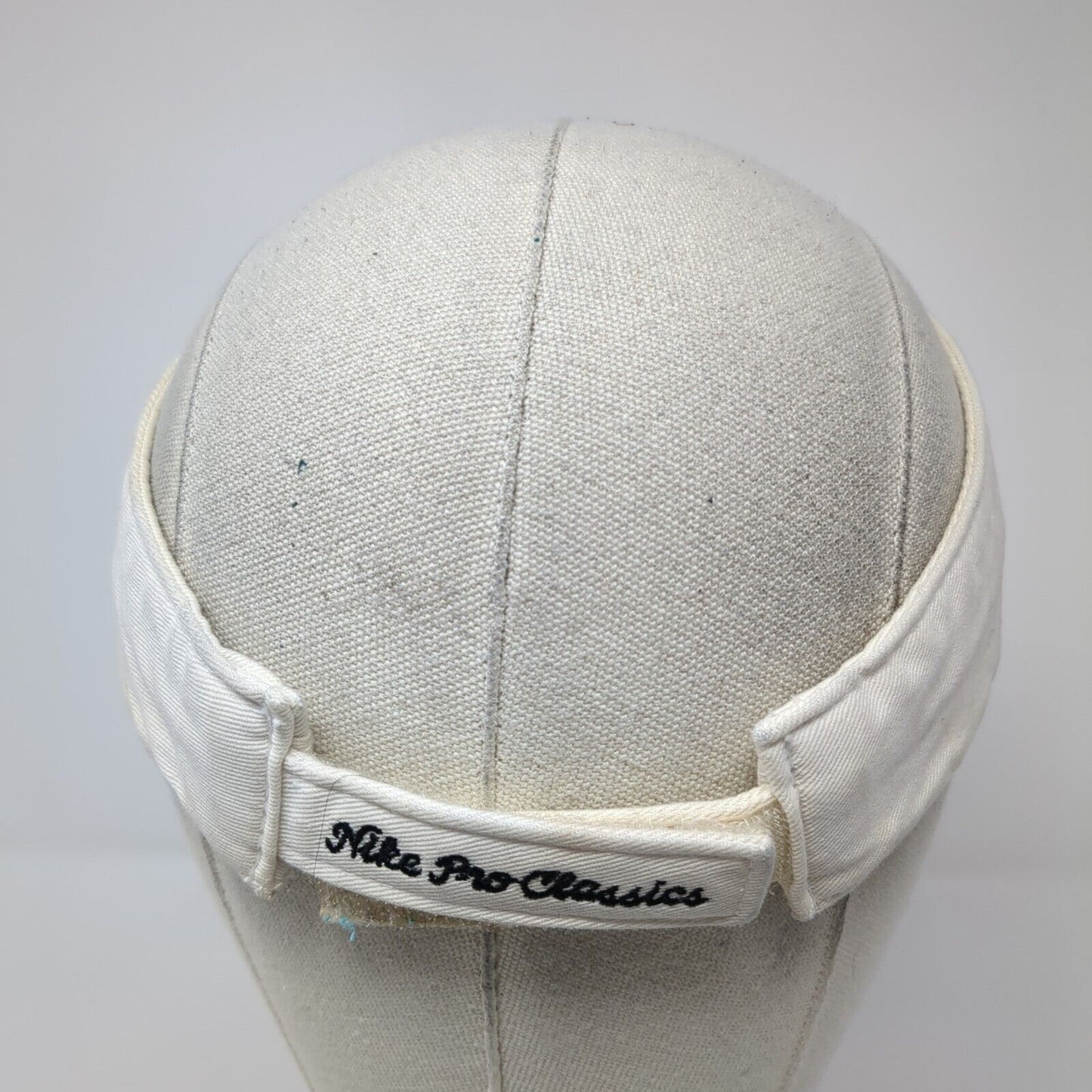 Nike Pro Classics Strapback Sun Visor Hat White One Size Adjustable
