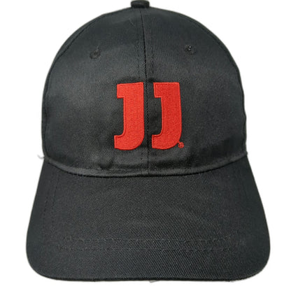 Jimmy John's Snapback Hat Black One Size Embroidered JJ Logo Polyester 6-Panel