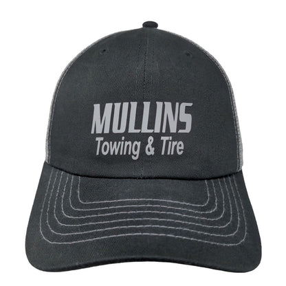 Sportsman Men's Slideback Mesh Back Hat Black Mullins Towing & Tire Graphic Logo