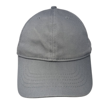 Unbranded Strapback Hat Solid Gray One Size Blank Adjustable Outdoor