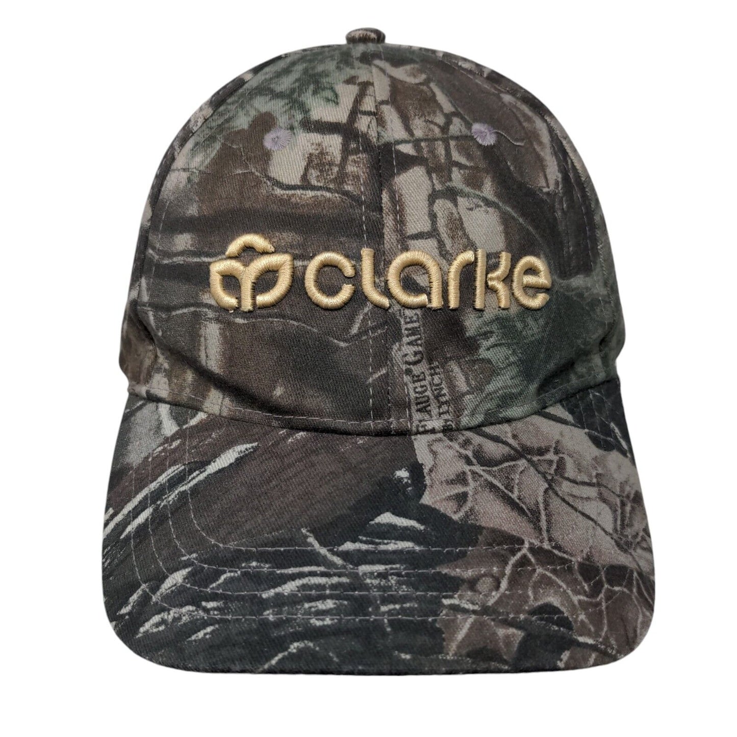 Clarke Strapback Hat Camouflage One Size Embroidered Adjustable