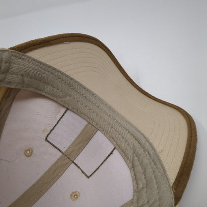 CAT Western State Equipment Strapback Hat Tan OS Adjustable Embroidered Cotton