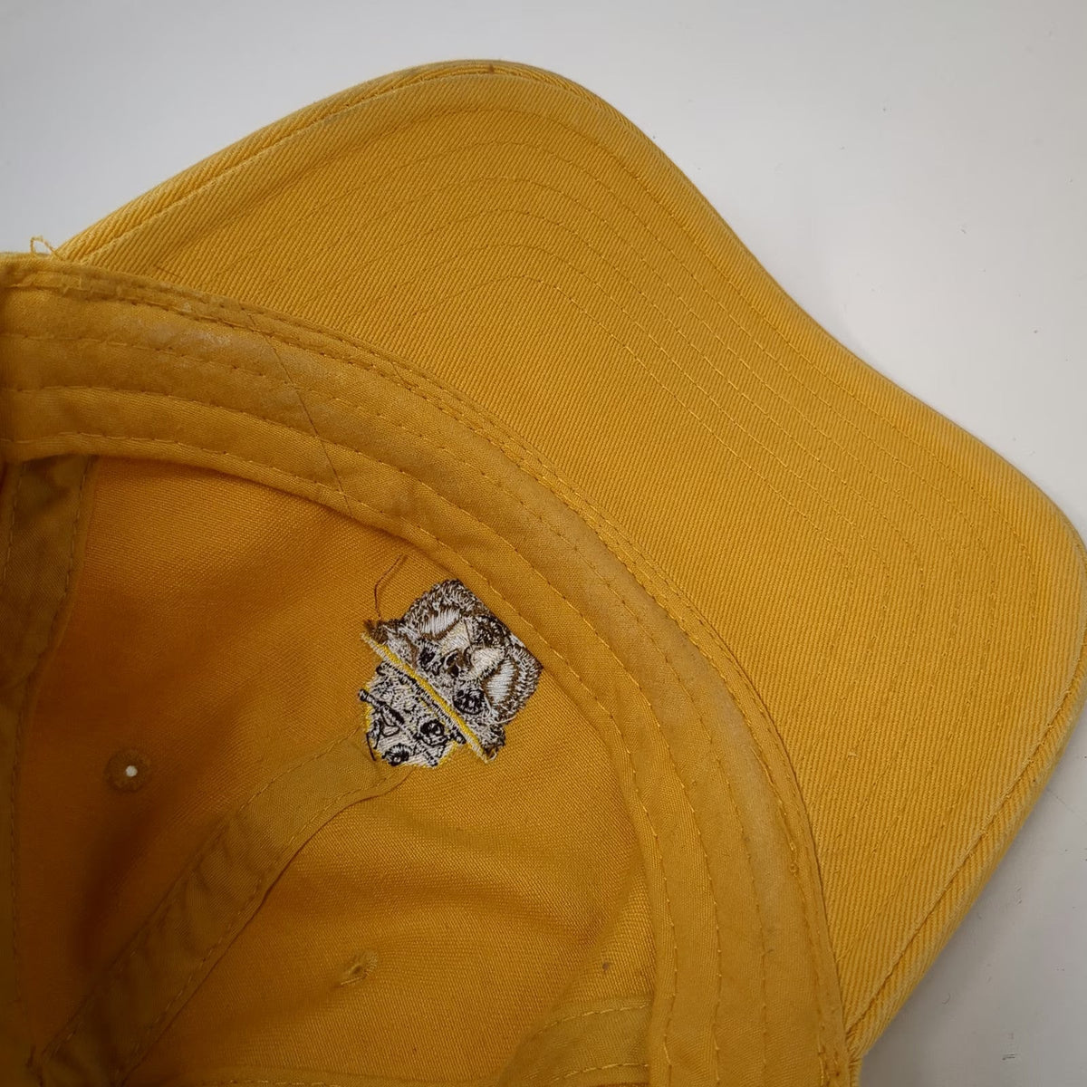 MAD Engine Smokey Bear Baseball Cap Yellow One Size Cotton Slideback Hat