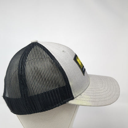 HK Contractors, Inc Snapback Trucker Hat Gray One Size Mesh Back