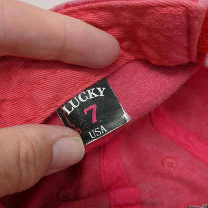 Lucky 7 Hollywood California 1904 Red Baseball Cap OSFM Strapback Hat Adjustable