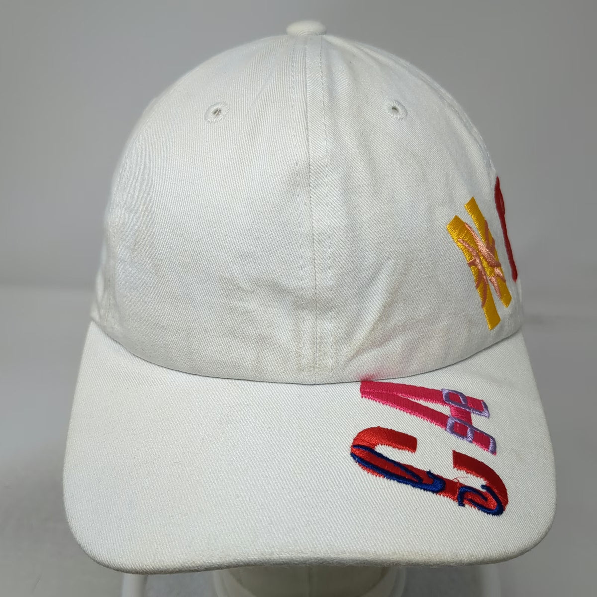 Starbox Caps Baseball Cap White OSFM Cancun Mexico Multicolor Embroidered Hat