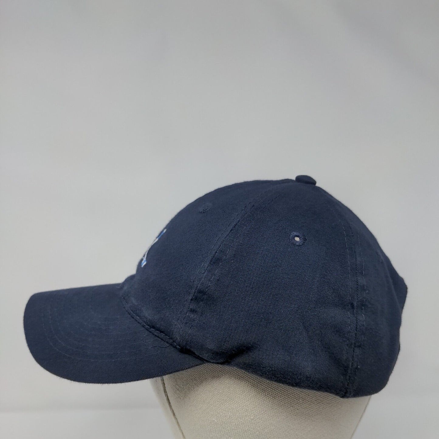 Ice Hockey Slideback Hat Blue OSFA Adjustable Embroidered 6 Panel Otto