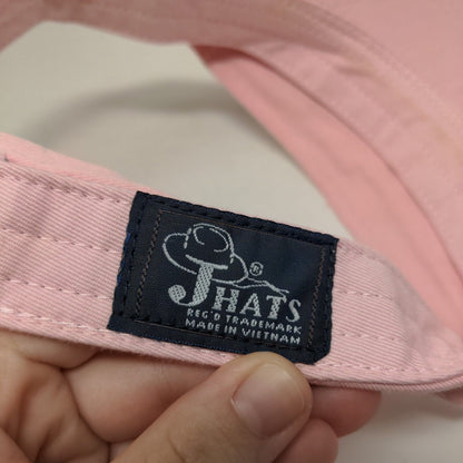 Holiday World Flip Flops Strapback Sun Visor Hat Pink One Size Embroidered