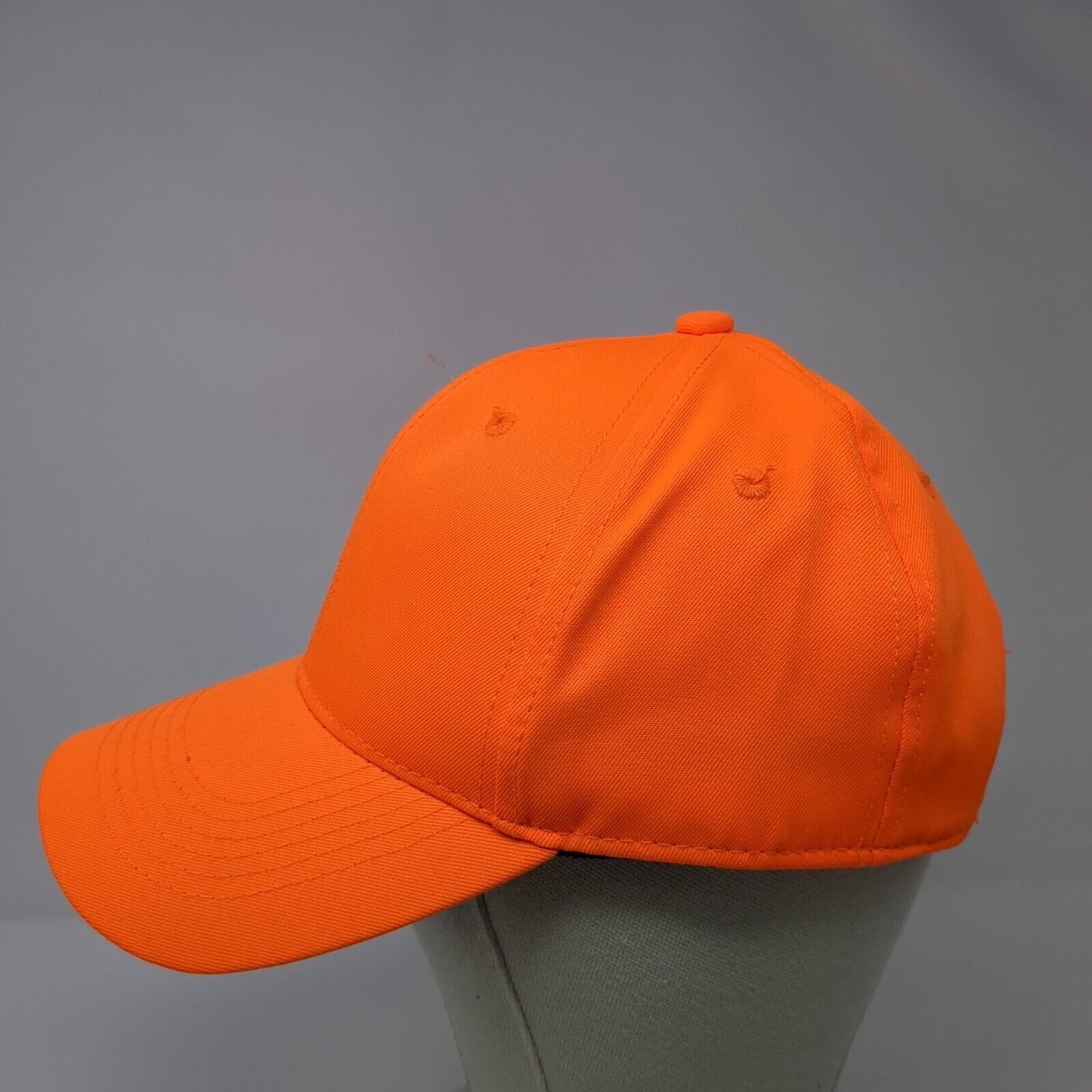 Outdoor Cap Snapback Hat Orange OSFM Solid Adjustable Blank 6 Panel