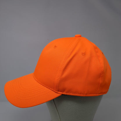 Outdoor Cap Snapback Hat Orange OSFM Solid Adjustable Blank 6 Panel