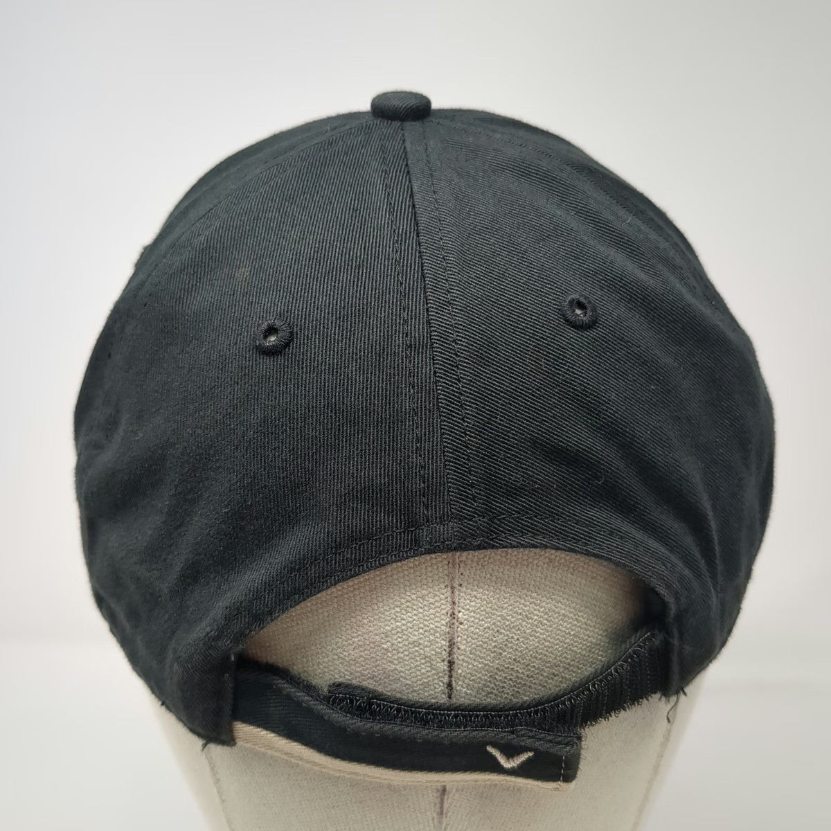 Callaway Baseball Cap Black Beige One Size Las Vegas Golf Strapback Hat Logo