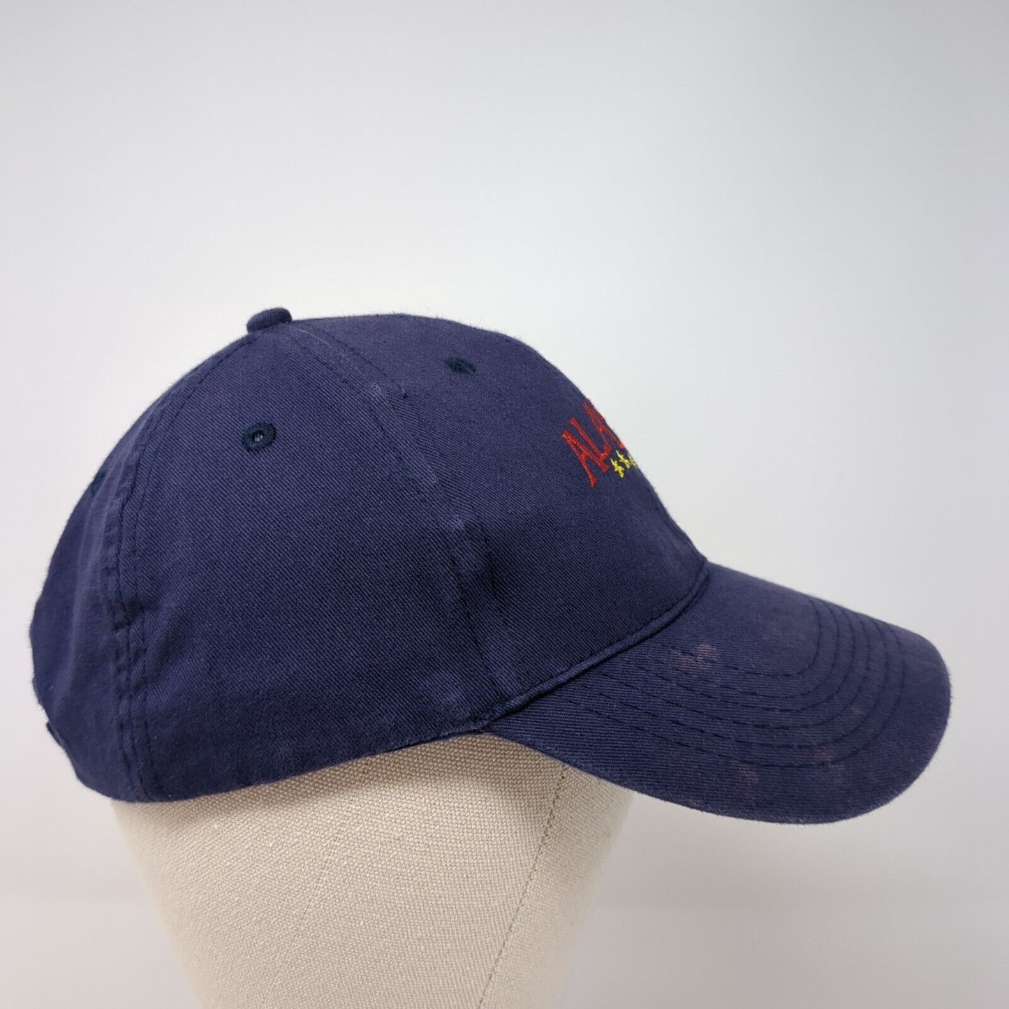 Alaska Strapback Hat Blue One Size Adjustable Embroidered Arctic Circle