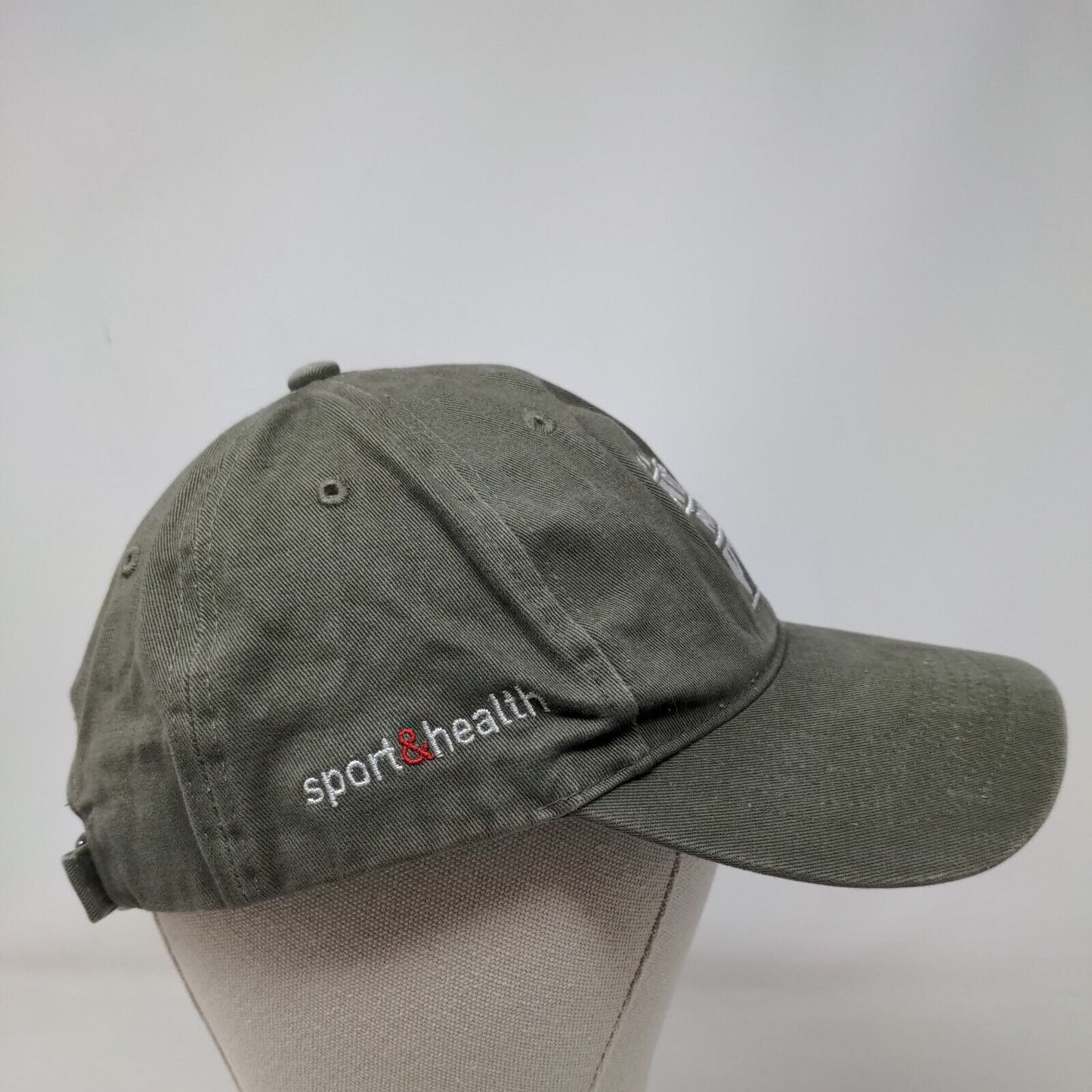 Sweat For A Vet Sport & Health Slideback Hat Green OSFA Embroidered