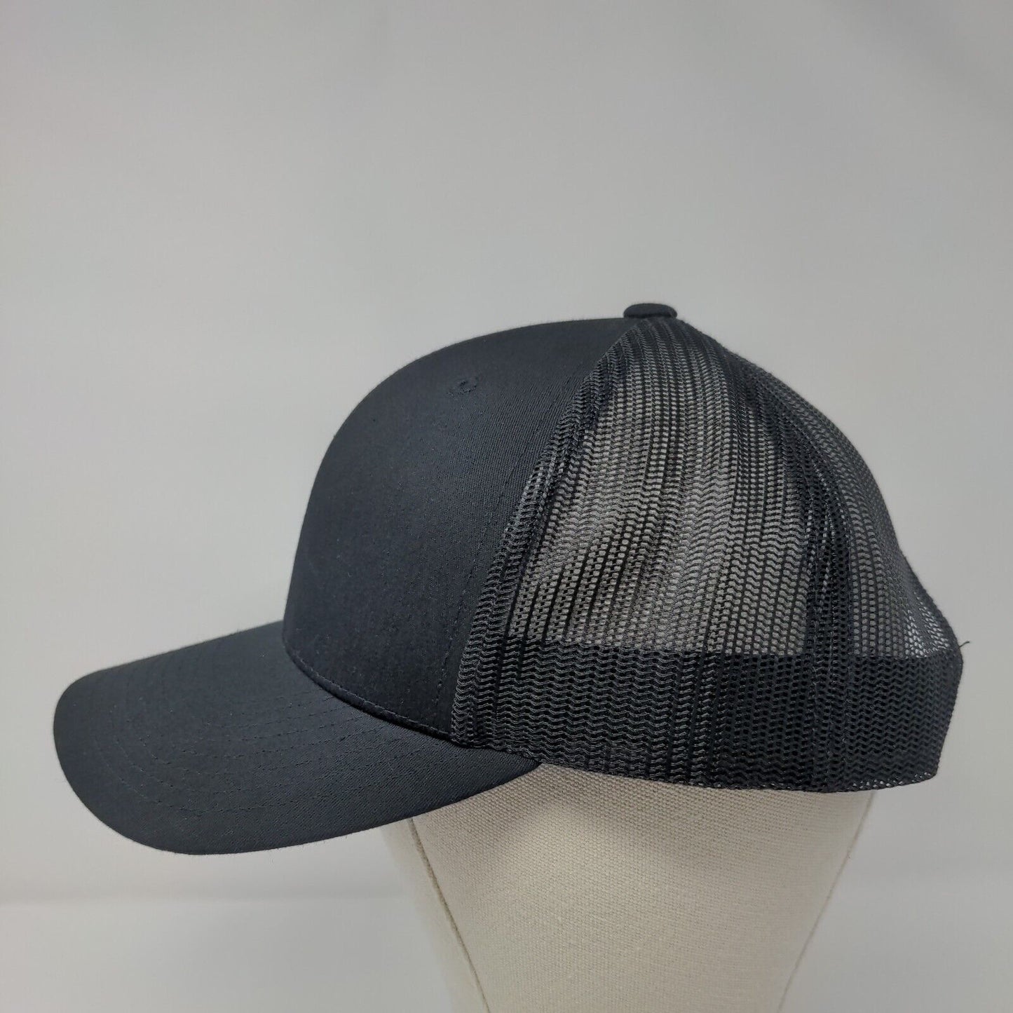 The Classics Yupoong Snapback Trucker Hat Black OSFA Mesh Back Blank
