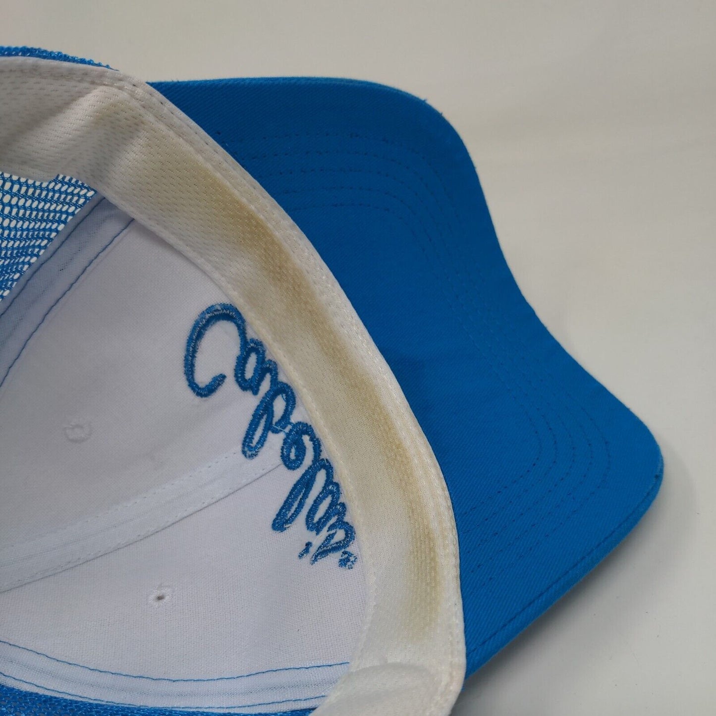 Cabela's Snapback Mesh Back Trucker Hat Blue One Size Embroidered