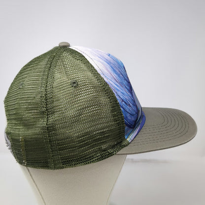 Art and Surf Tyler Rock Trucker Hat Green Gray One Size Wave Graphic Mesh Back