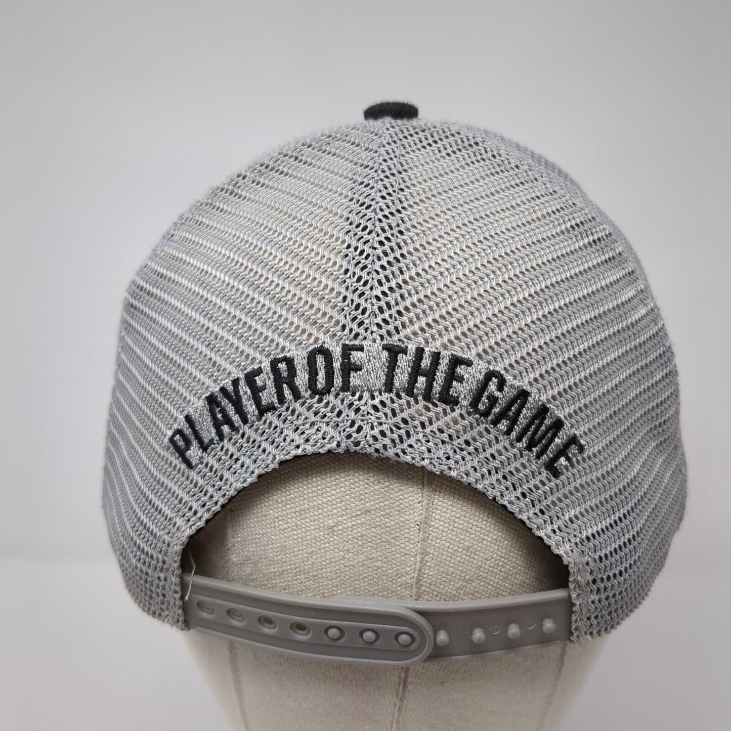 Hockey Shot Snapback Mesh Back Trucker Hat Black One Size Embroidered