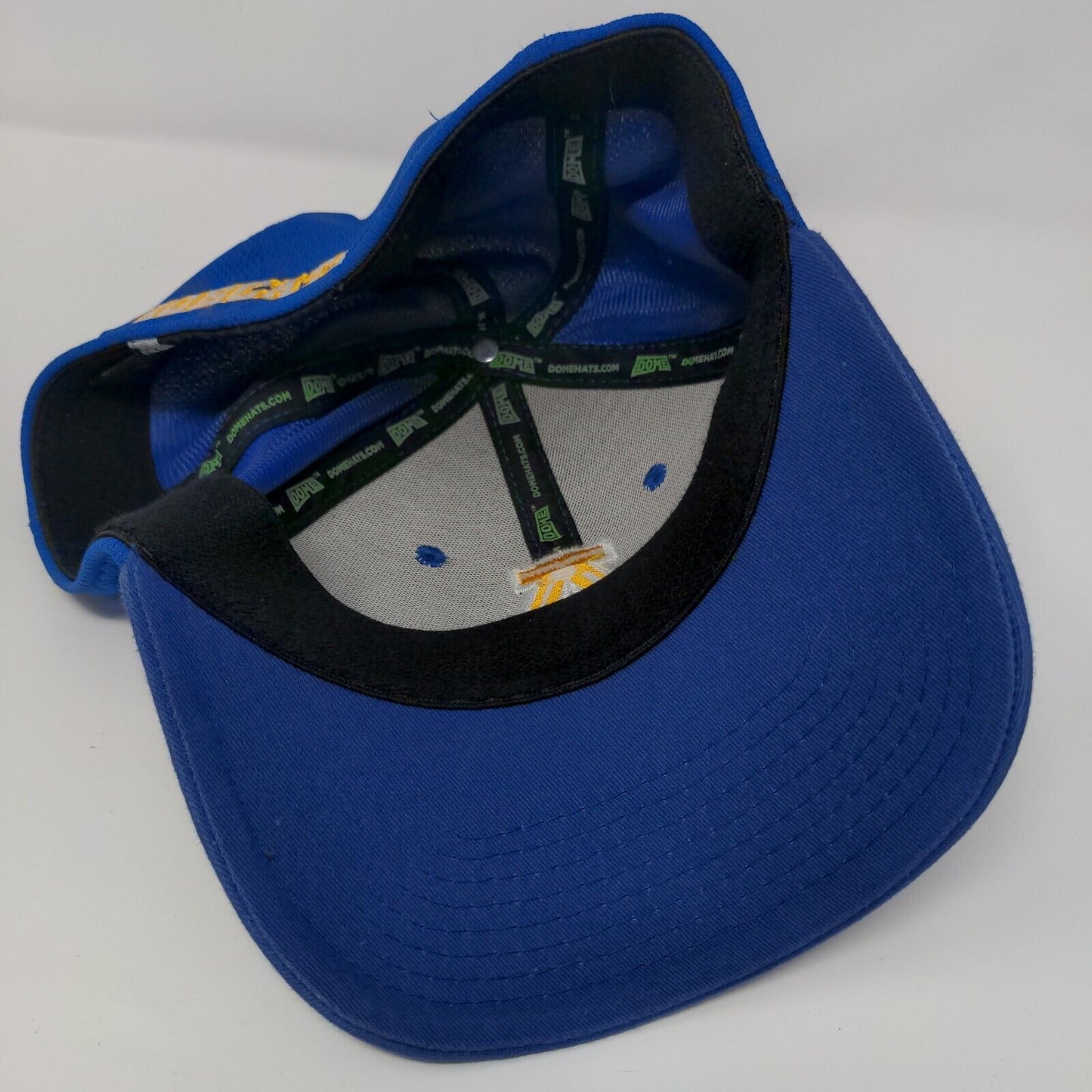 Letter A Bobcats Fitted Hat Blue M/L Embroidered Dome A-Flex 6 Panel