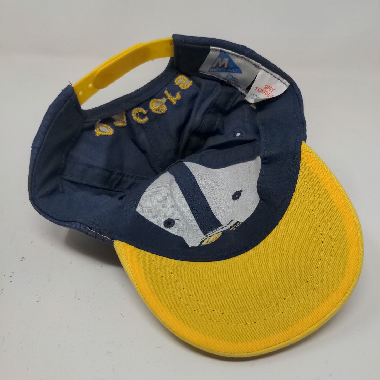 Mighty Mac Boy's Snapback Hat Blue 2-4T Yellow Indiana Pacers Autographed Boomer