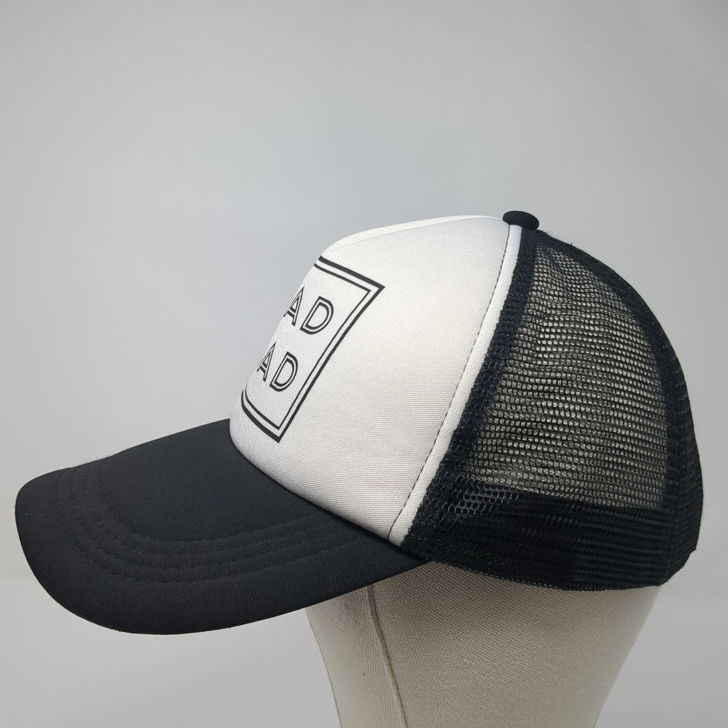 Rad Dad Snapback Trucker Hat Black One Size Adjustable Mesh Back