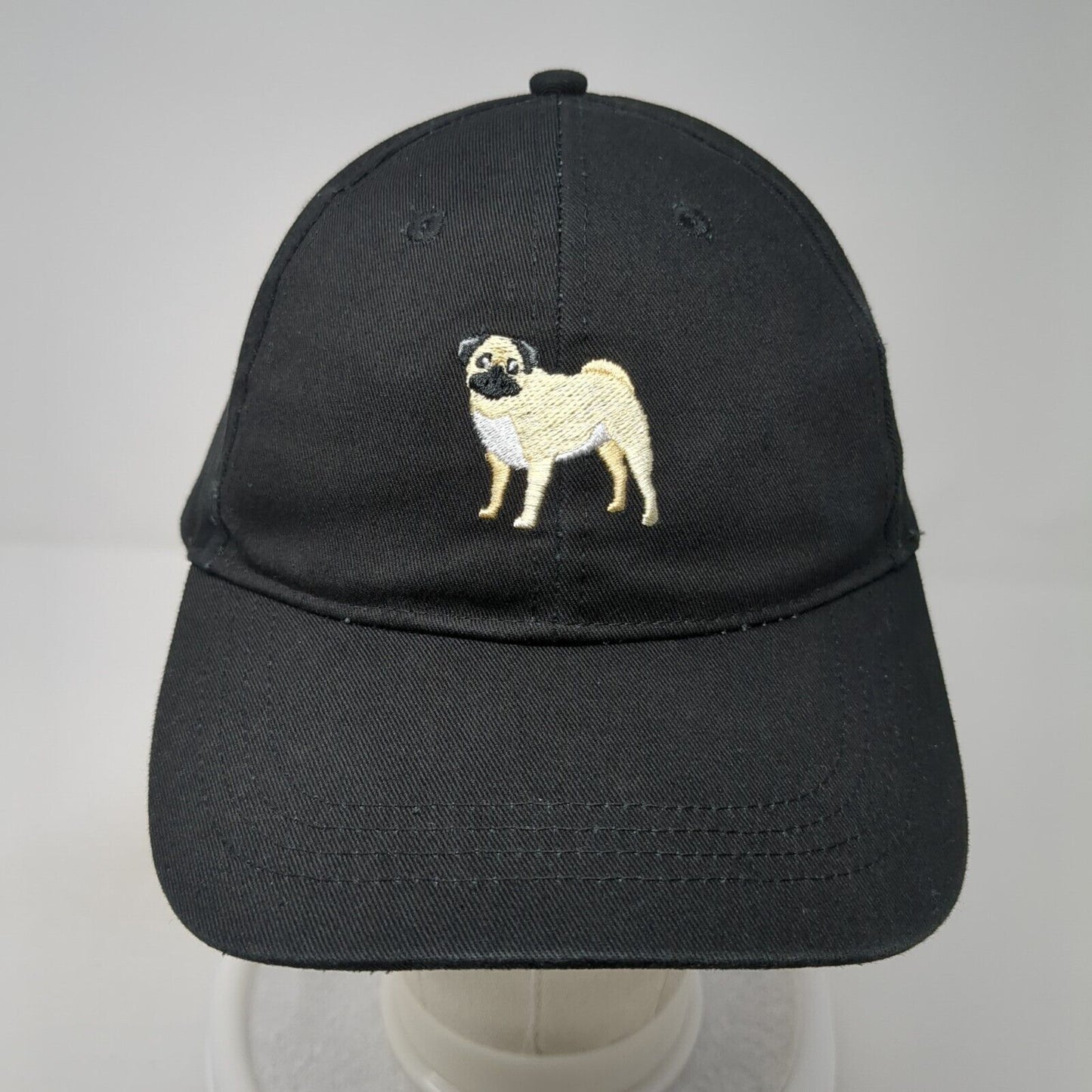 Pug Dog Slideback Baseball Cap Black One Size Adjustable Embroidered Asos