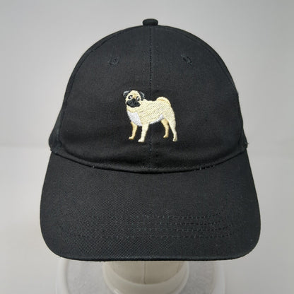 Pug Dog Slideback Baseball Cap Black One Size Adjustable Embroidered Asos
