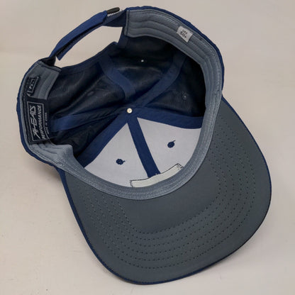Grand Haven Golf Club Strapback Hat Blue Mid Fit Ahead Performance