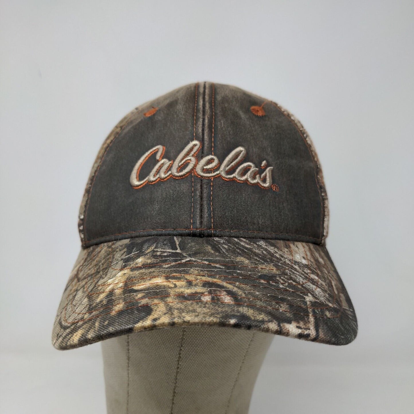 Cabela's Men's Strapback Camo Hat Size OSFM Embroidered Logo