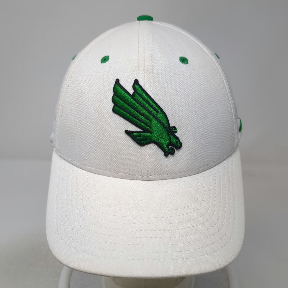 North Texas Mean Green NCAA Nike Cap White One Size Perforated Strapback Dri-Fit