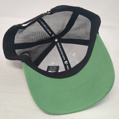 The North Face Trucker Hat Green One Size Mesh Back Embroidered Mountain Logo