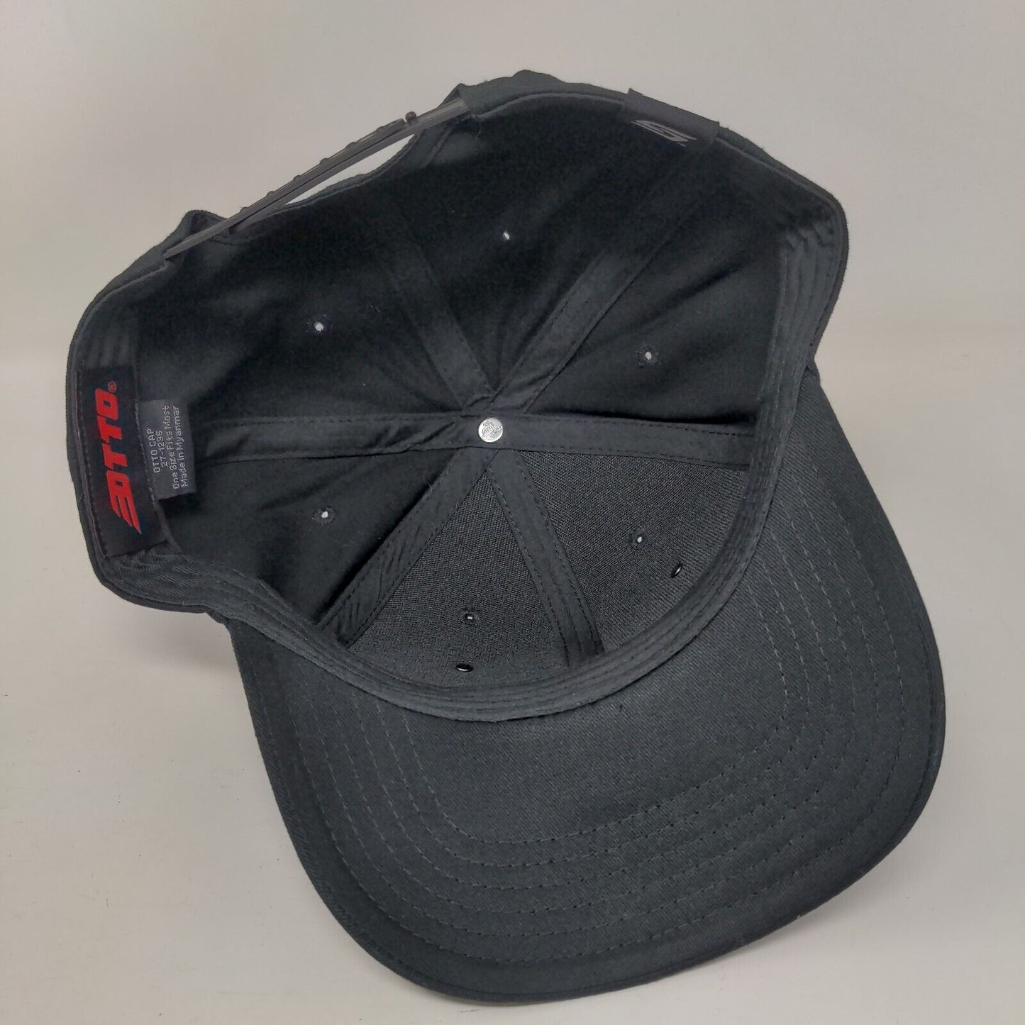 Brundage Mountain Stryder Snapback Hat Black OSFM Vent Holes Otto